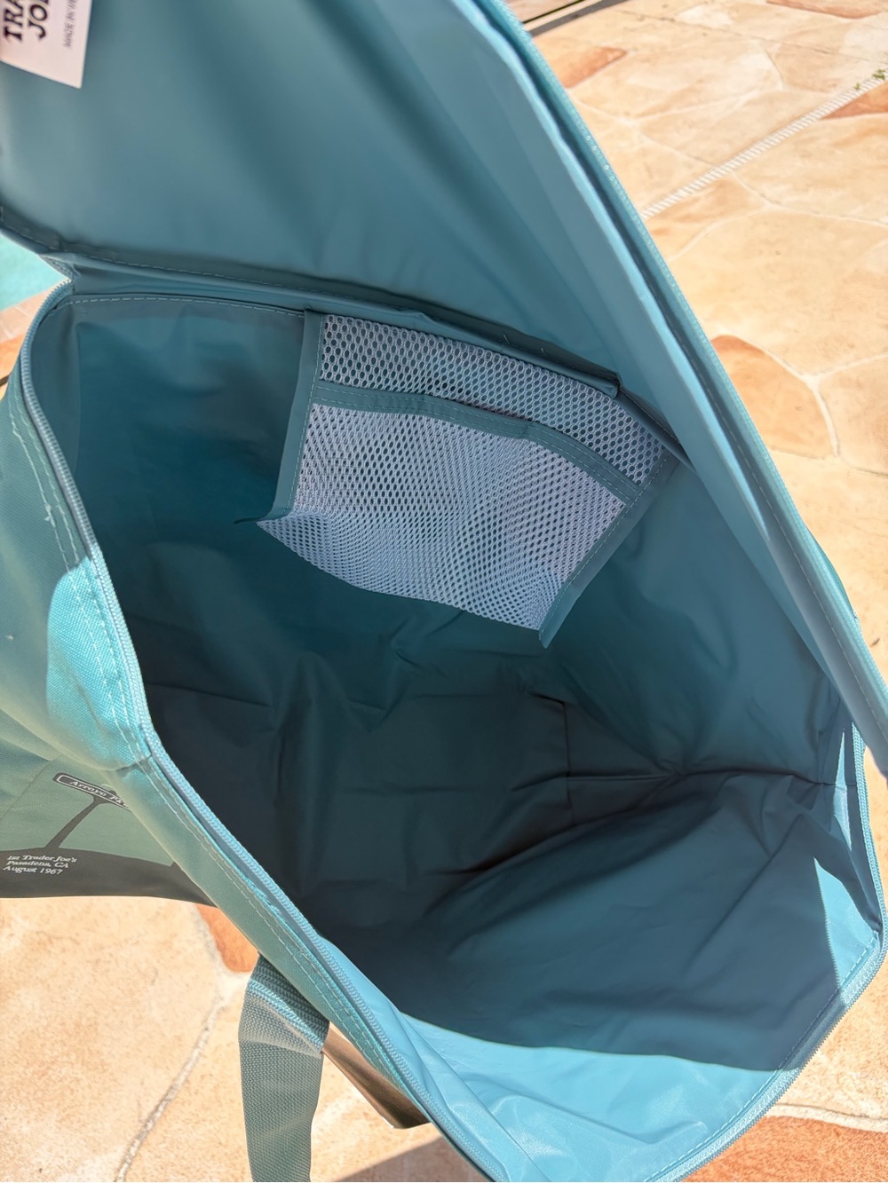Trader Joe's Teal Insulated Grocery Bag - Picture 2 of 3
